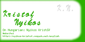 kristof nyikos business card