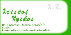 kristof nyikos business card